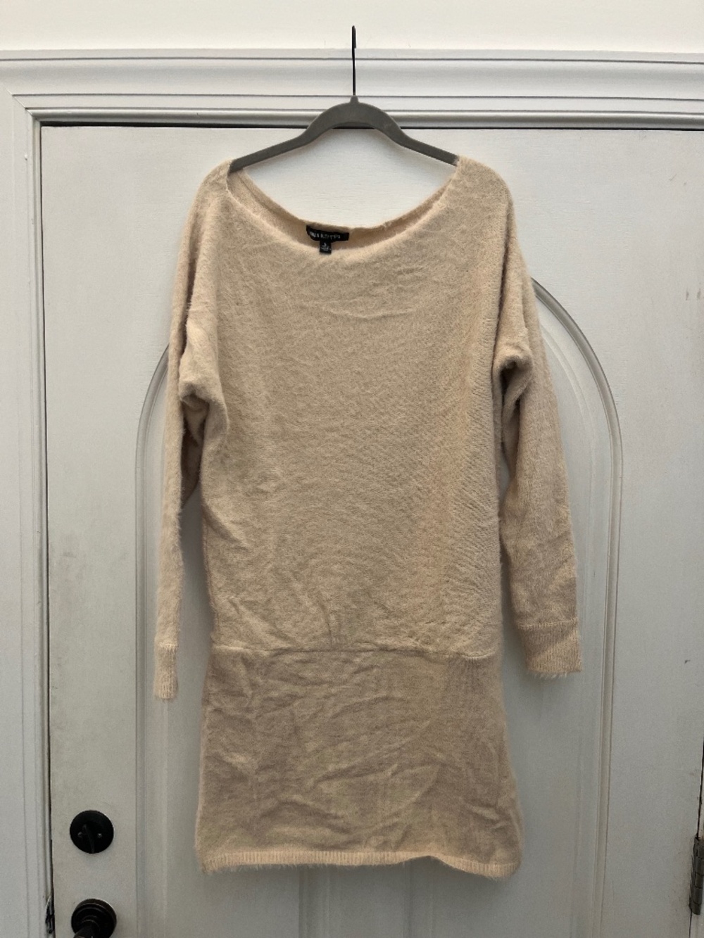 Urban Outfitters Super Cute Cream Furry Sweater Dress (L)